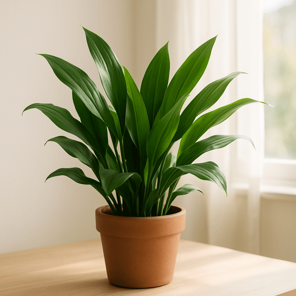 Cast Iron Plant (Aspidistra elatior) in a pot near a window