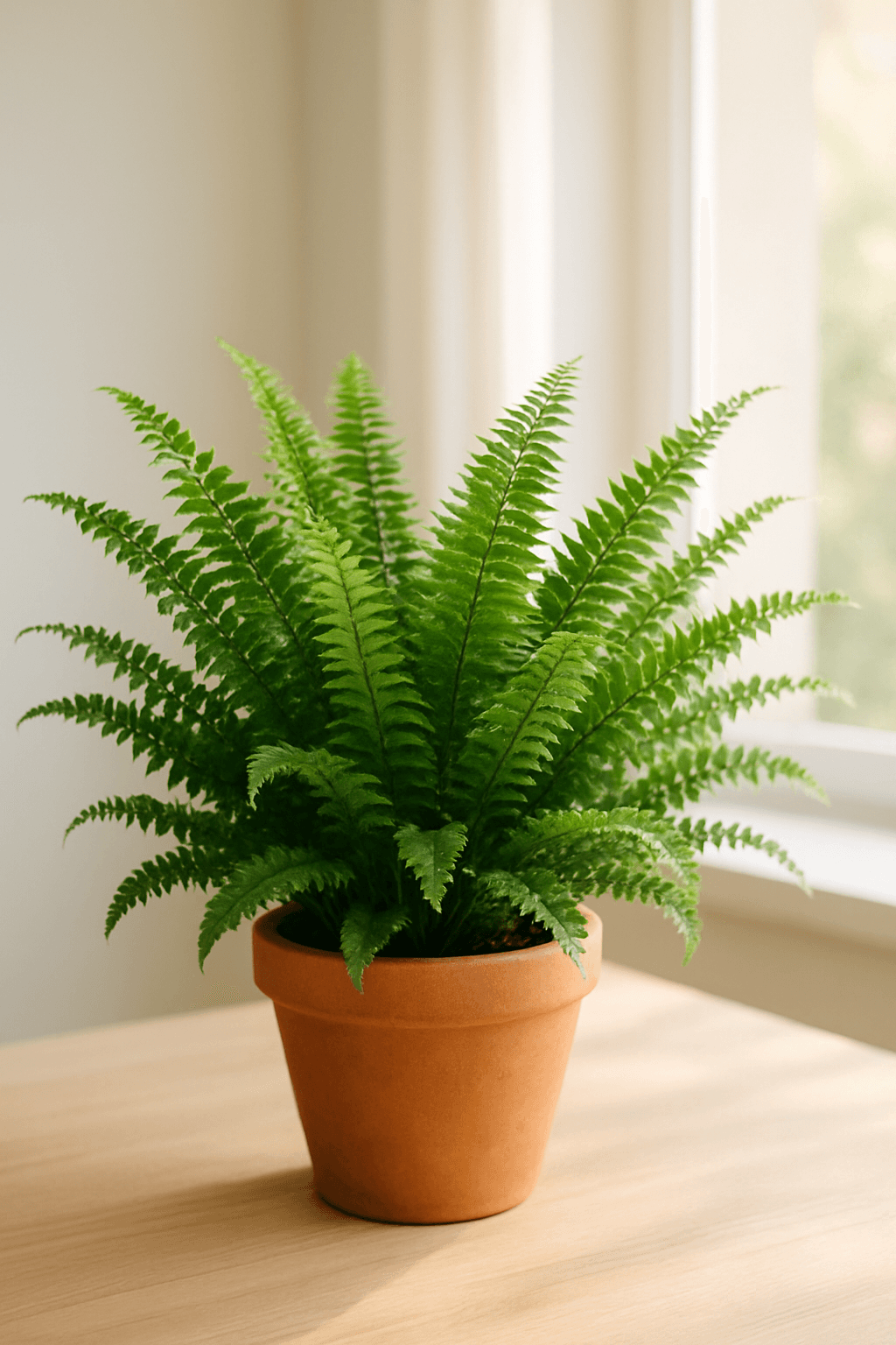 Kimberly Queen Fern (Nephrolepis obliterata) with upright arching sword-like fronds